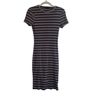 Cotton On 90s Inspired Striped Midi T-shirt Dress Size M